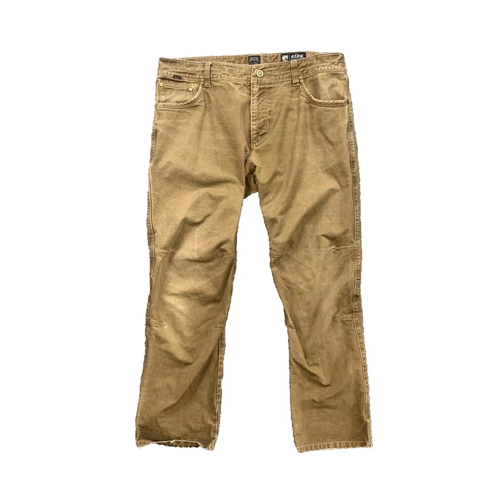 Kuhl Pants Mens 38 Beige Vintage Patina Dye 5 Pocket Stretch Utility Hiking Work